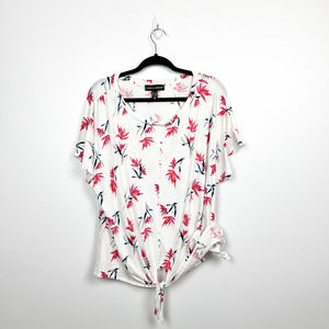 Love & Legend Short Sleeve White Birds of Paradise Tee